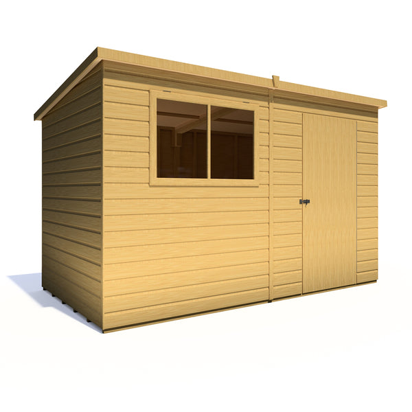 Caldey Single Door 10x6 style C 12mm Shiplap  Garden Shed