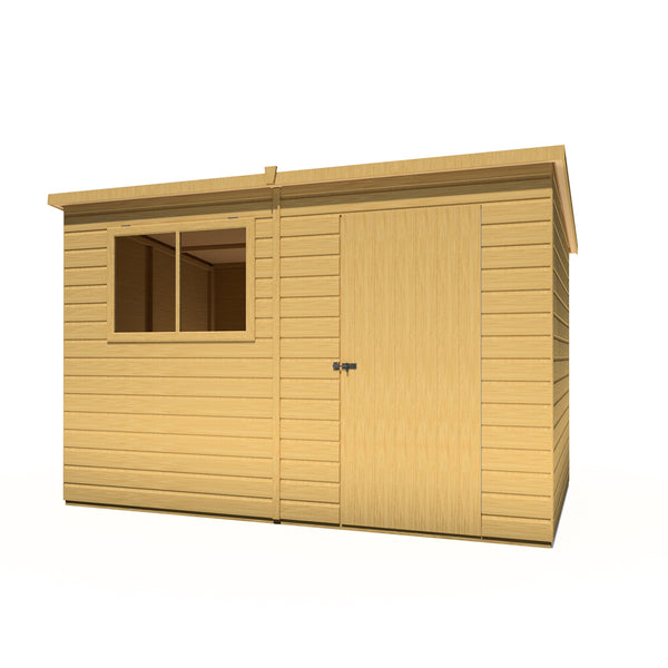 Caldey Single Door 10x6 style C 12mm Shiplap  Garden Shed