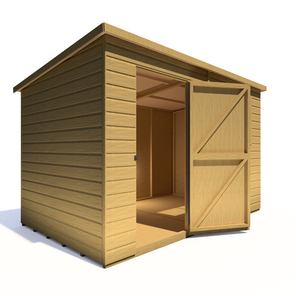 Caldey Single door 10x6 style D 12mm Shiplap Garden Shed