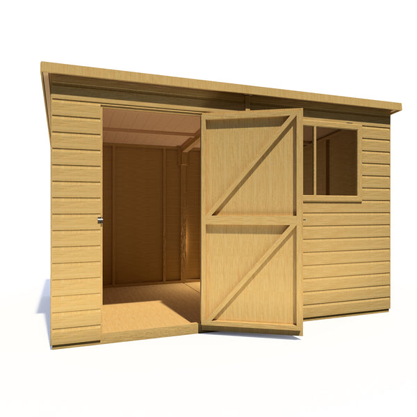 Caldey Single door 10x6 style D 12mm Shiplap Garden Shed