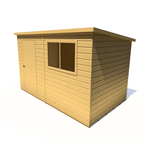 Caldey Single door 10x6 style D 12mm Shiplap Garden Shed