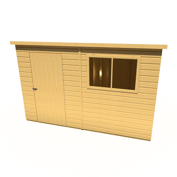 Caldey Single door 10x6 style D 12mm Shiplap Garden Shed