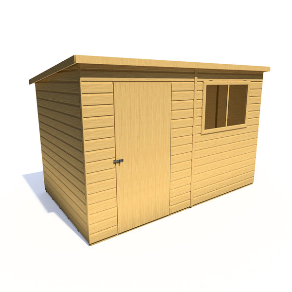 Caldey Single door 10x6 style D 12mm Shiplap Garden Shed