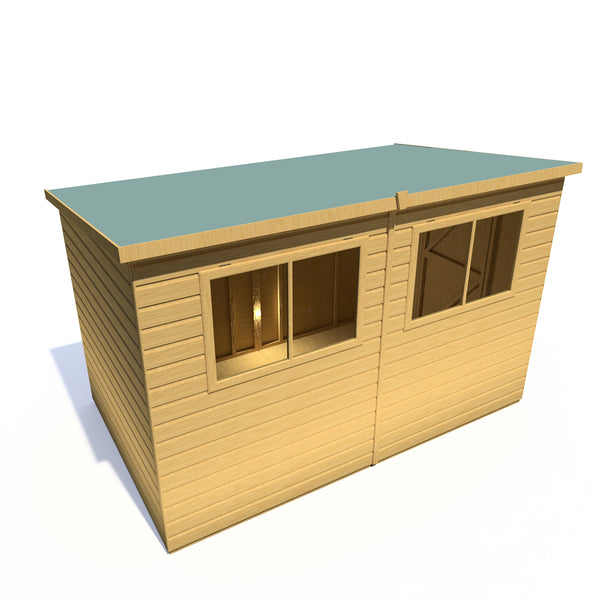 Caldey Single Door 10x6 style B 12mm Shiplap Garden Shed