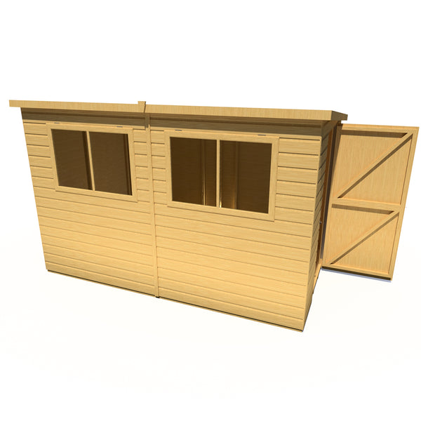 Caldey Single Door 10x6 style B 12mm Shiplap Garden Shed