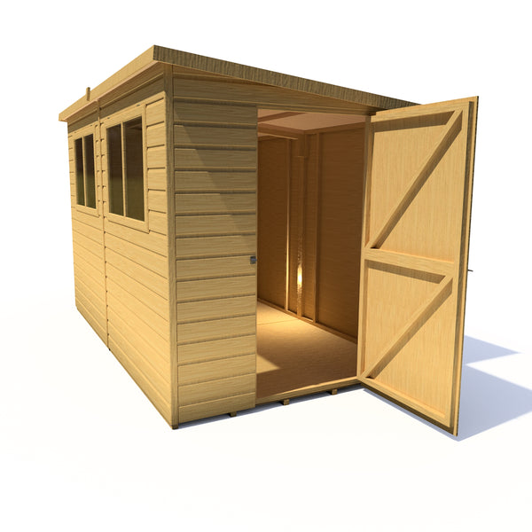 Caldey Single Door 10x6 style B 12mm Shiplap Garden Shed