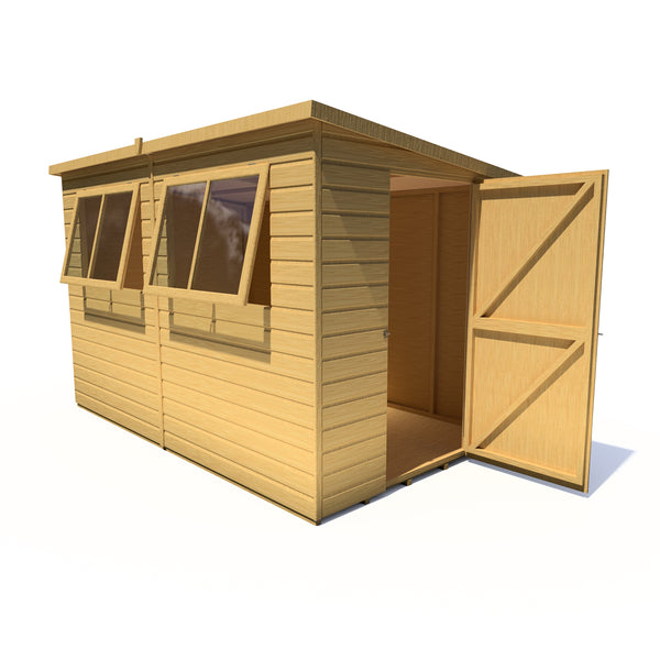 Caldey Single Door 10x6 style B 12mm Shiplap Garden Shed