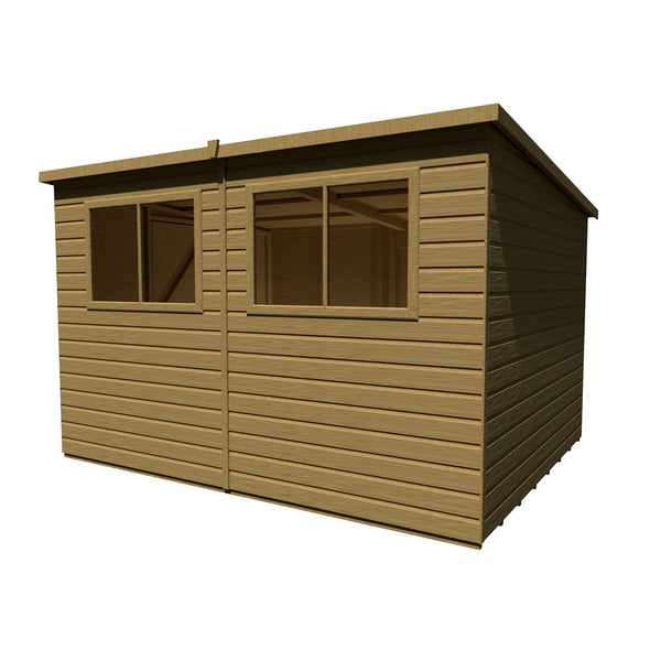 Caldey Single Door 10x8 style A 12mm Shiplap Garden Shed