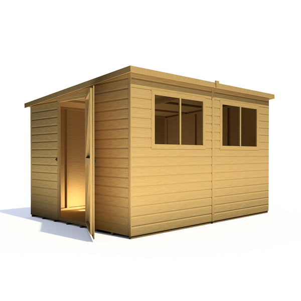 Caldey Single Door 10x8 style A 12mm Shiplap Garden Shed