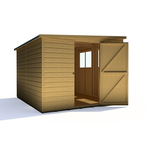 Caldey Single Door 10x8 style A 12mm Shiplap Garden Shed