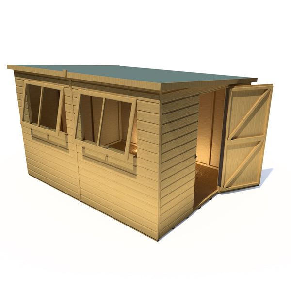 Caldey Single Door 10x8 style B 12mm Shiplap Garden Shed