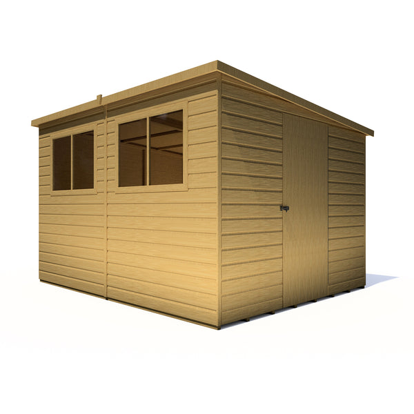 Caldey Single Door 10x8 style B 12mm Shiplap Garden Shed