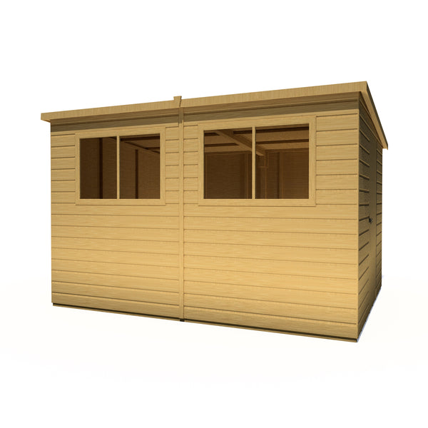 Caldey Single Door 10x8 style B 12mm Shiplap Garden Shed