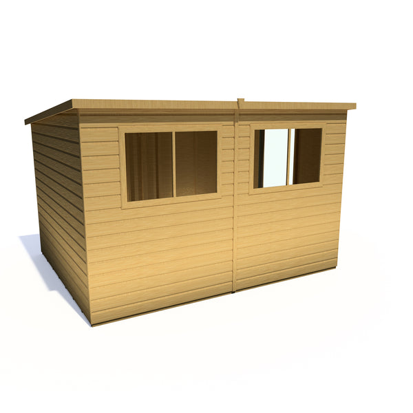 Caldey Single Door 10x8 style B 12mm Shiplap Garden Shed