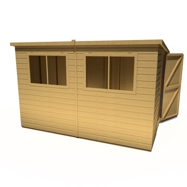 Caldey Single Door 10x8 style B 12mm Shiplap Garden Shed