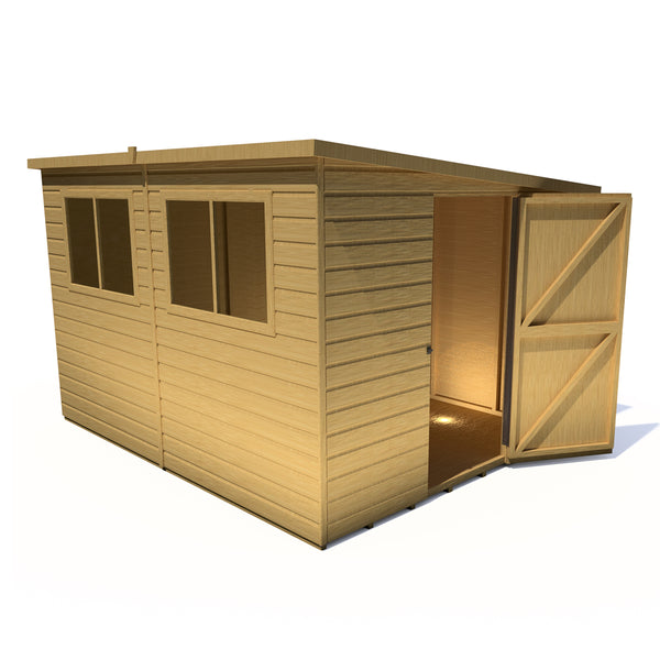 Caldey Single Door 10x8 style B 12mm Shiplap Garden Shed