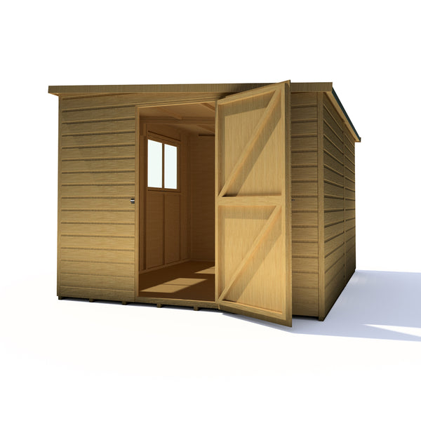 Caldey Single Door 10x8 style B 12mm Shiplap Garden Shed