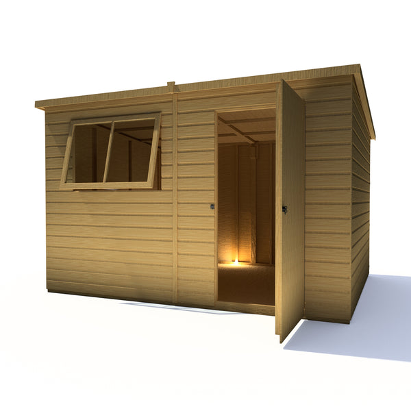Caldey Single Door 10x8 Style C 12mm Shiplap Garden Shed