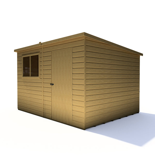 Caldey Single Door 10x8 Style C 12mm Shiplap Garden Shed