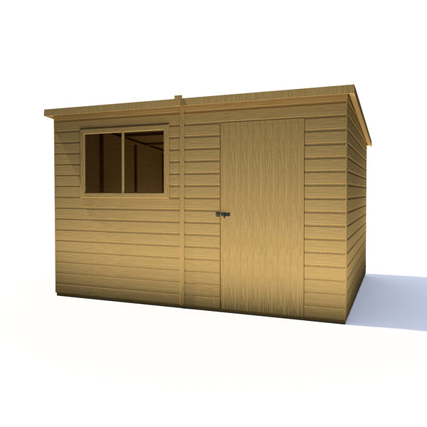 Caldey Single Door 10x8 Style C 12mm Shiplap Garden Shed