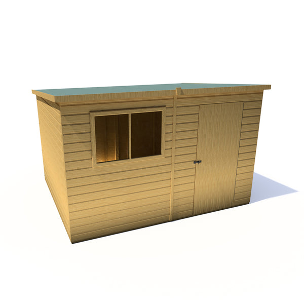 Caldey Single Door 10x8 Style C 12mm Shiplap Garden Shed