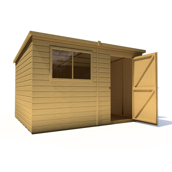 Caldey Single Door 10x8 Style C 12mm Shiplap Garden Shed