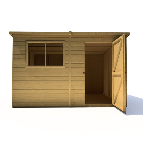 Caldey Single Door 10x8 Style C 12mm Shiplap Garden Shed