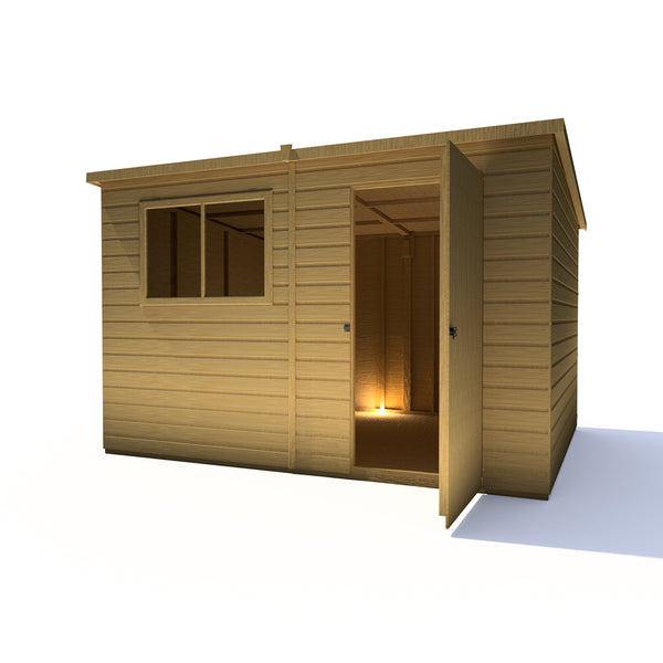 Caldey Single Door 10x8 Style C 12mm Shiplap Garden Shed