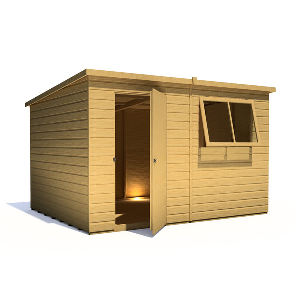 Caldey Single Door 10x8 style D 12mm Shiplap Garden Shed