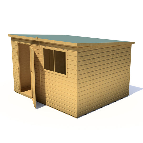 Caldey Single Door 10x8 style D 12mm Shiplap Garden Shed