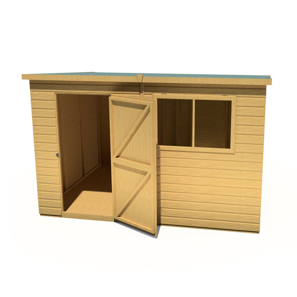 Caldey Single Door 10x8 style D 12mm Shiplap Garden Shed
