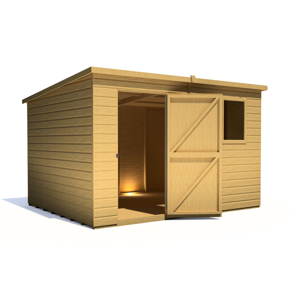 Caldey Single Door 10x8 style D 12mm Shiplap Garden Shed