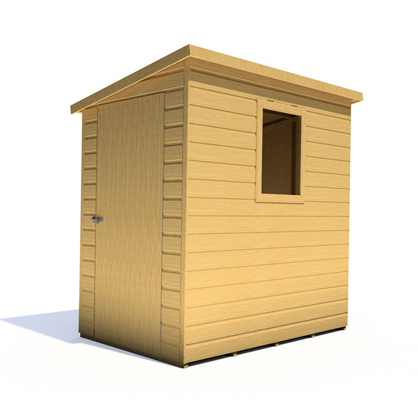 Caldey Single Door 6x4 style A 12mm Shiplap Garden Shed