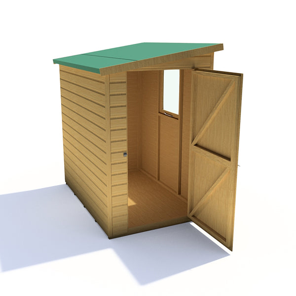 Caldey Single Door 6x4 style A 12mm Shiplap Garden Shed