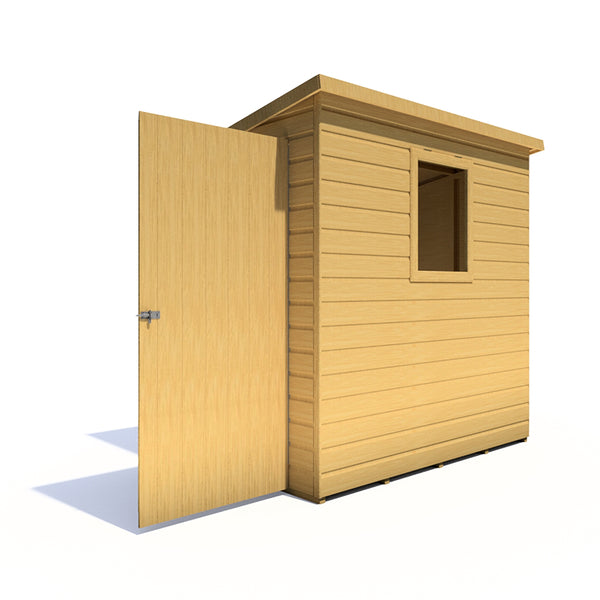 Caldey Single Door 6x4 style A 12mm Shiplap Garden Shed