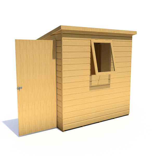Caldey Single Door 6x4 style A 12mm Shiplap Garden Shed