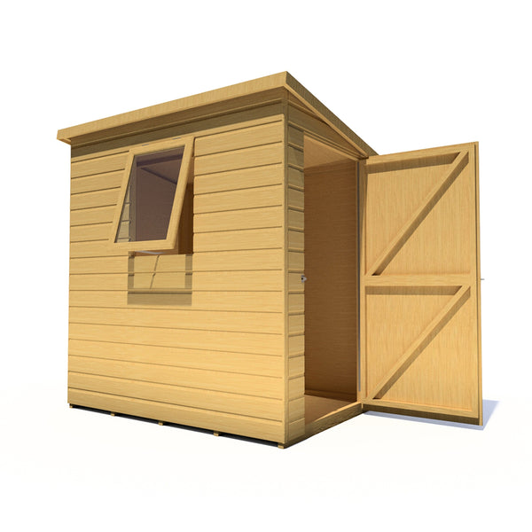 Caldey Single door 6x4 style B 12mm Shiplap Garden Shed