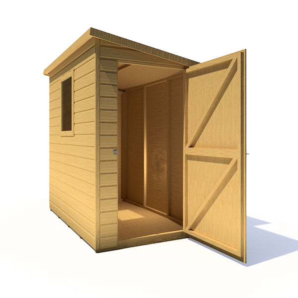Caldey Single door 6x4 style B 12mm Shiplap Garden Shed