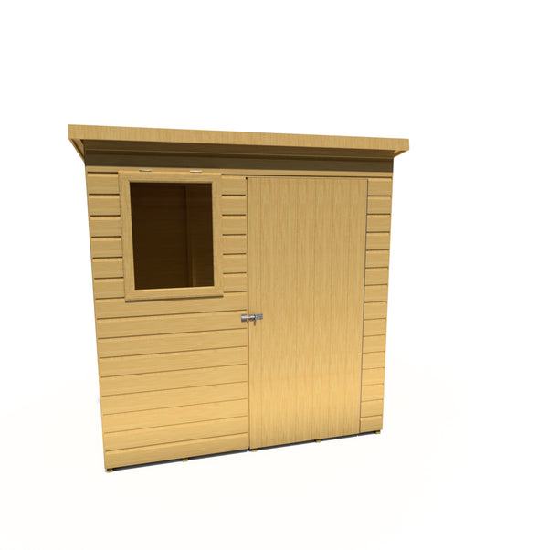 Caldey Single door 6x4 style C 12mm Shiplap  Garden Shed