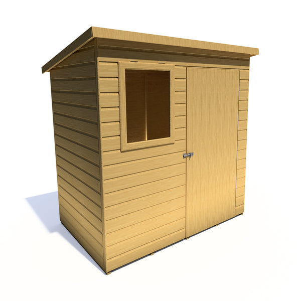 Caldey Single door 6x4 style C 12mm Shiplap  Garden Shed
