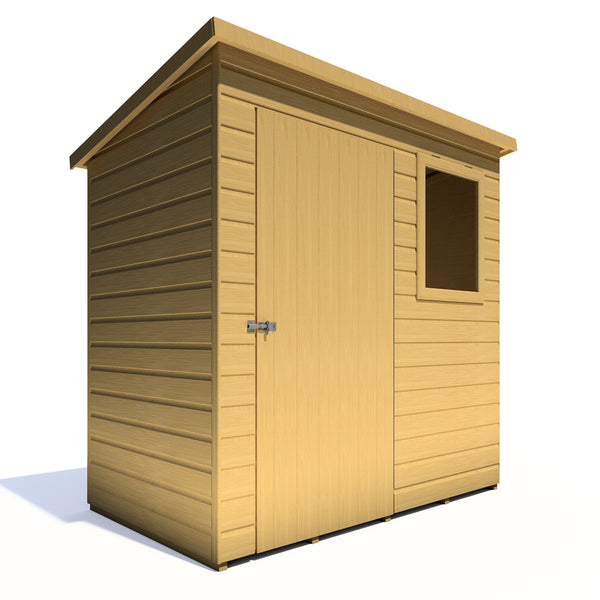 Caldey Single door 6x4 style D 12mm Shiplap  Garden Shed