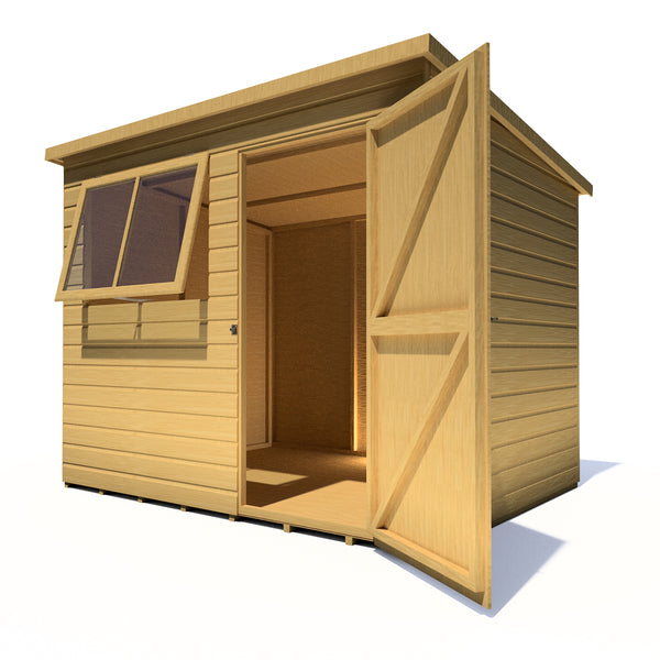 Caldey Single Door 8x6 Style C 12mm Shiplap Garden Shed