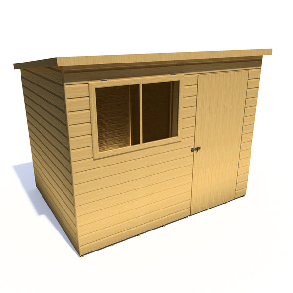 Caldey Single Door 8x6 Style C 12mm Shiplap Garden Shed