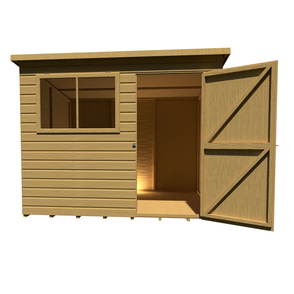 Caldey Single Door 8x6 Style C 12mm Shiplap Garden Shed