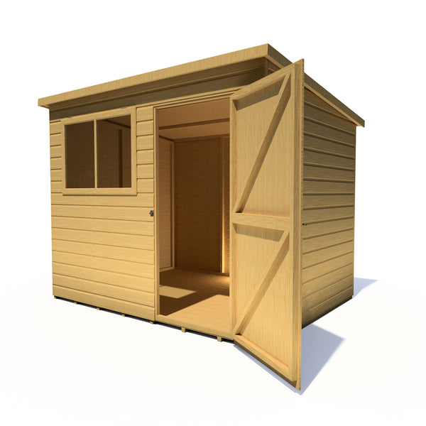 Caldey Single Door 8x6 Style C 12mm Shiplap Garden Shed
