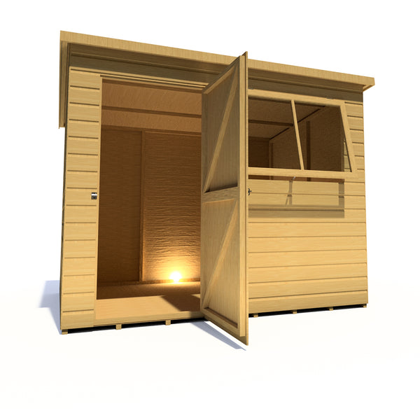 Caldey Single Door 8x6  style D 12mm Shiplap Garden Shed