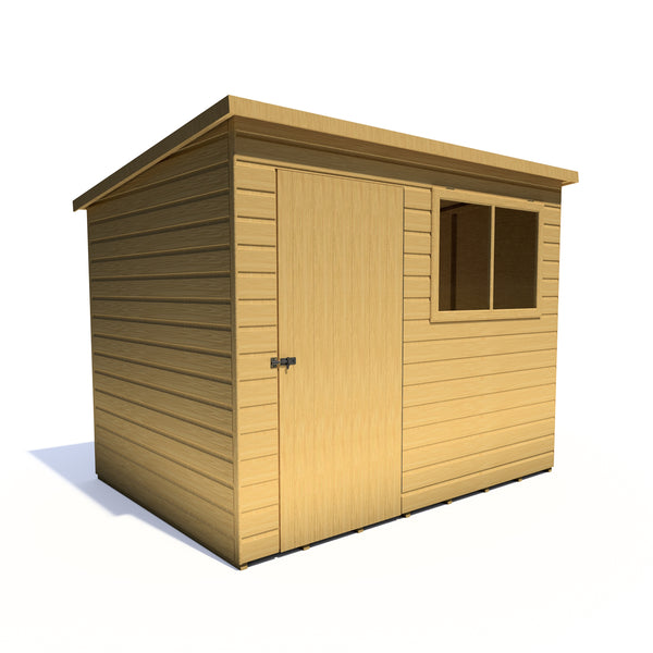 Caldey Single Door 8x6  style D 12mm Shiplap Garden Shed