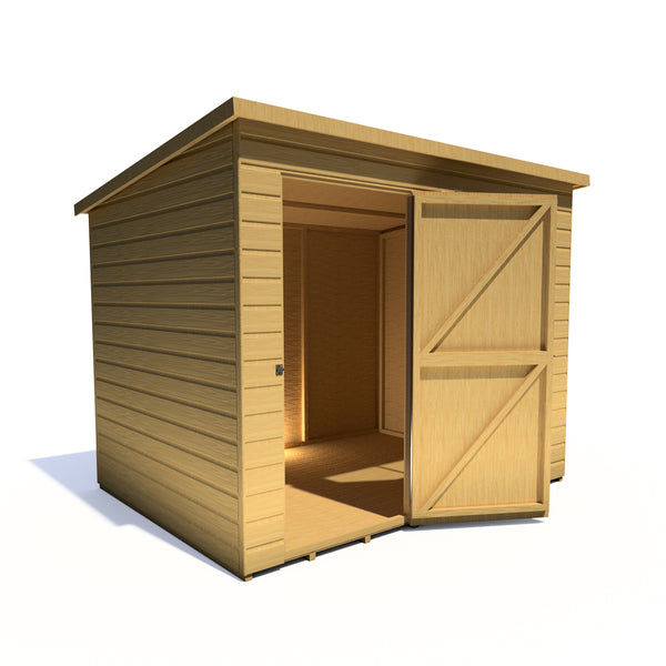 Caldey Single Door 8x6  style D 12mm Shiplap Garden Shed