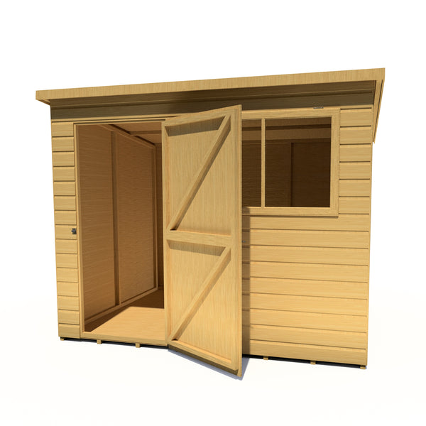 Caldey Single Door 8x6  style D 12mm Shiplap Garden Shed