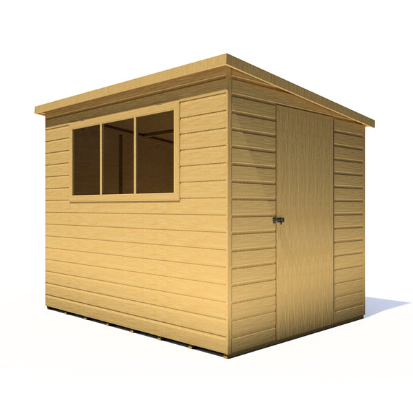 Caldey Single Door 8x6 style B 12mm Shiplap Garden Shed